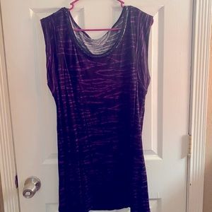 Purple and black sleeveless top
